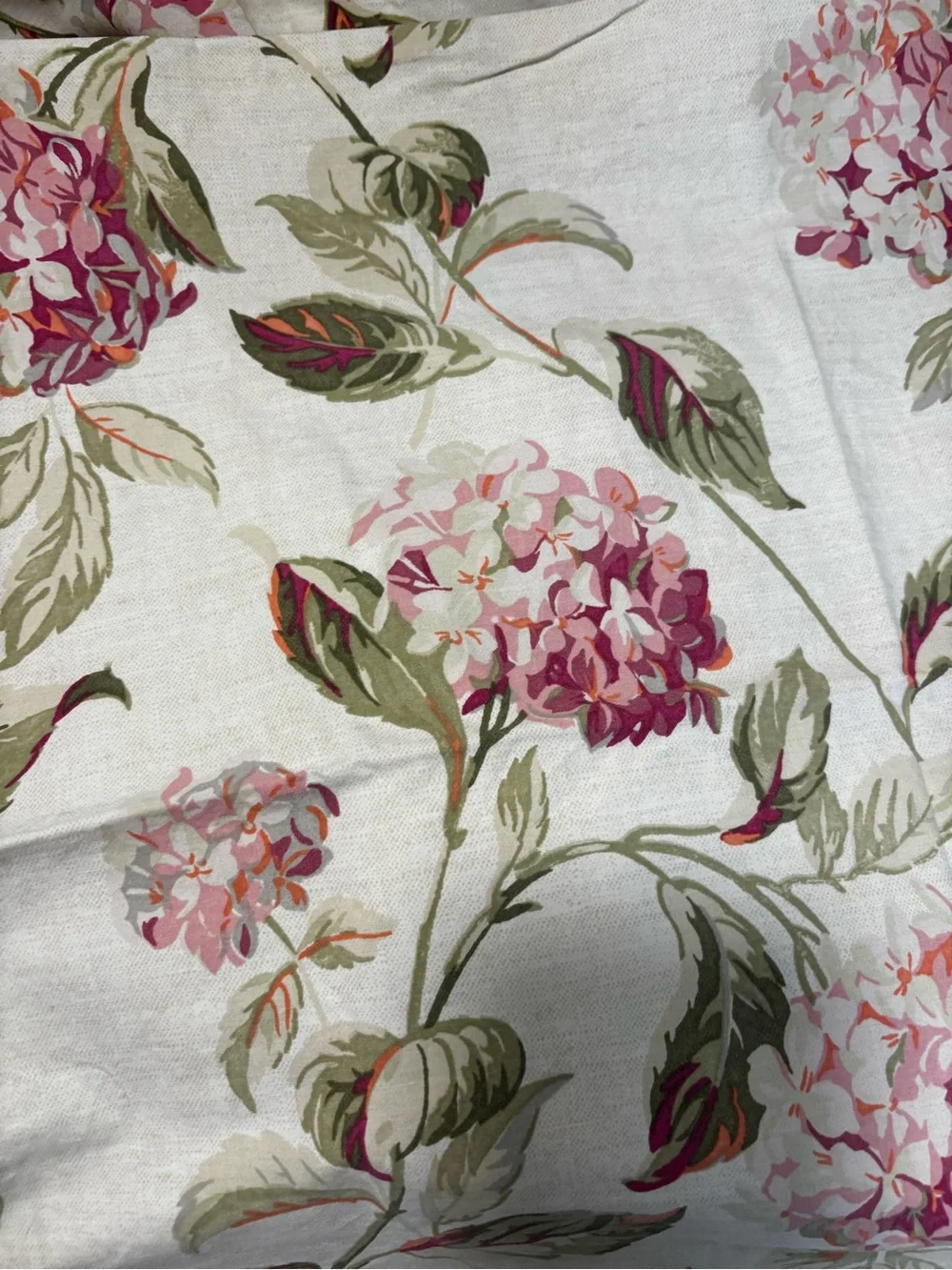 Vintage Laura Ashley Pink Hydrangea Twin Sheet Set